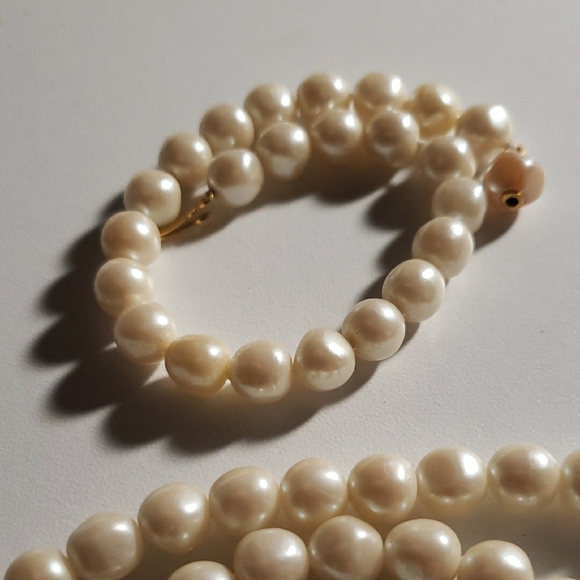 Vintage Fresh Water Pearl Necklace & Bracelet Set - Picture 5 of 10